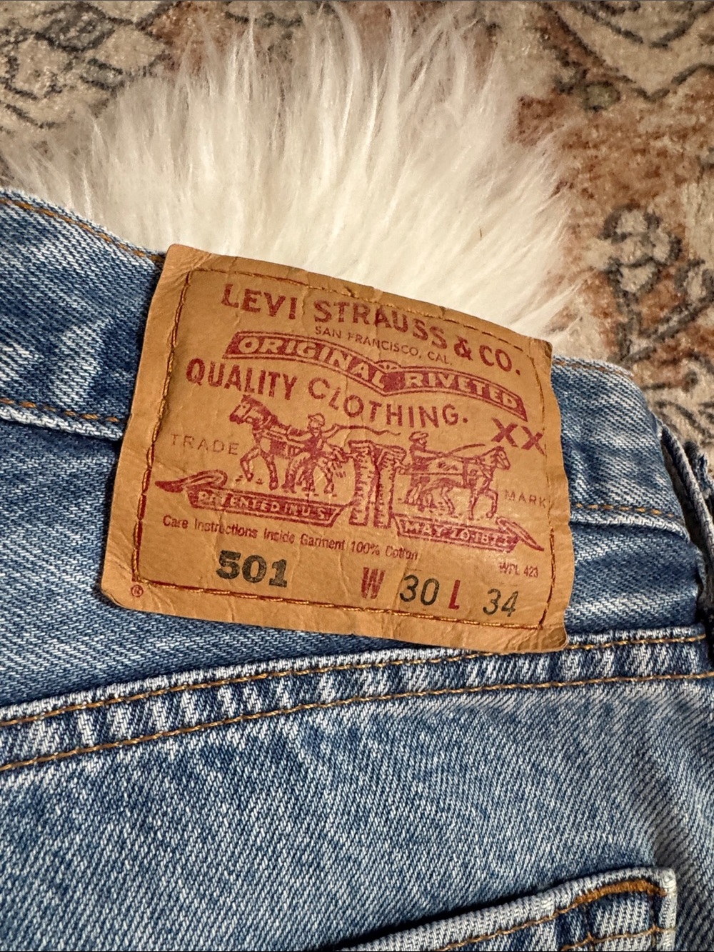 Levi's Light Blue Vintage 501s Straight Leg Jeans - Picture 4 of 13